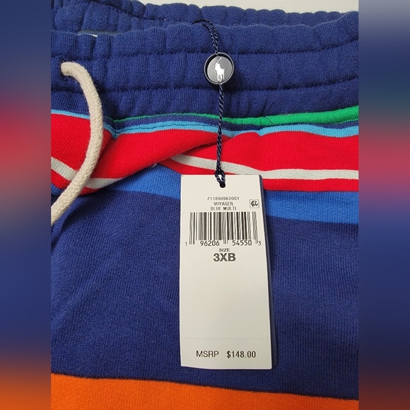 Polo Ralph Lauren Men Big & Tall Striped Fleece Short - Picture 7 of 7